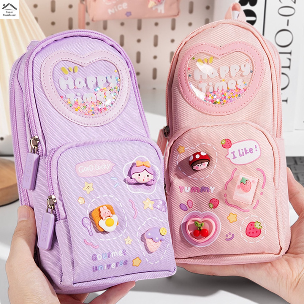 Trường túi hình dạng hộp bút chì danh mục vị trí drop-proof pen box