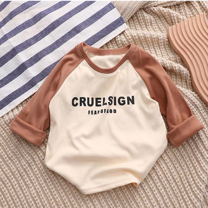 Momchoose new children bottom shirt long-sleeved warm small and medium-sized boys and girls single top autumn and winter pullover autumn quần áo trẻ em