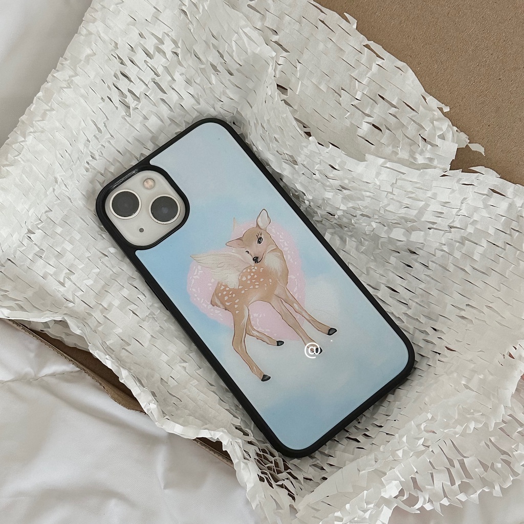 Bao Da Điện Thoại Họa Tiết Hươu Cho Iphone 15pro / 13pro / 14promax / 13promax / 12 / 11 / xsmax / xr Ốp