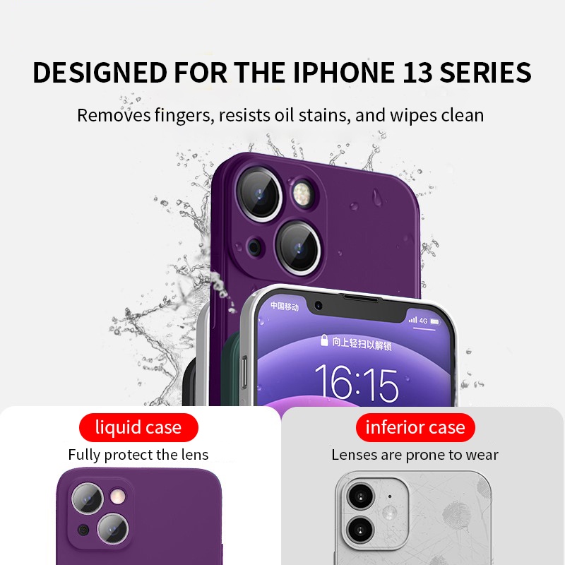 Ôp Điện Thoại Silicon Dẻo Vuông Chính Hãng Cho iphone 11 13 14 12 pro max 14pro 14plus 14promax 13 11 pro max Ốp
