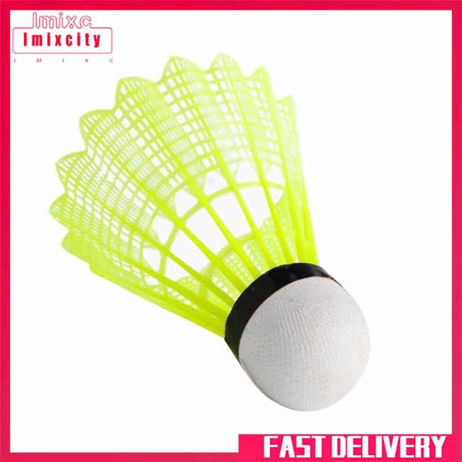 Imixcity 6 cái quả cầu tàu con thoi nylon màu vàng quả cầu lông birdies quả cầu ngoài trời