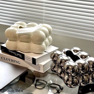 Ins marshmallow hộp khăn giấy gốm sáng tạo hộp ngăn kéo khăn ăn nhẹ nhà sang trọng phòng khách bàn trang trí mặt bàn