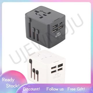 Ujewndju Bộ chuyển đổi du lịch đa năng Bộ chuyển đổi phích cắm 110‑250V Nhiều ổ cắm cho điện thoại di động chuyến đi