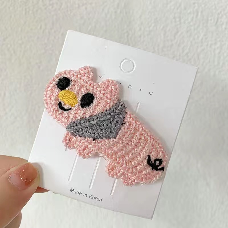 Kẹp Tóc Vải Len Nhỏ Hoạt Hình Dễ Thương Phong Cách Hàn Quốc Cho Nữ