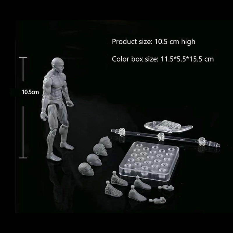 10,5 cm figma hành động hình đồ chơi nghệ sĩ chân tay có thể di chuyển nam nữ khớp mô hình cơ thể hình nộm nghệ thuật phác thảo vẽ búp bê đồ chơi kawaii