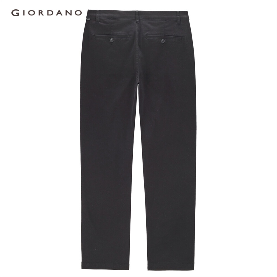 Quần nam GIORDANO 01113736 co giãn vừa vặn cạp vừa
