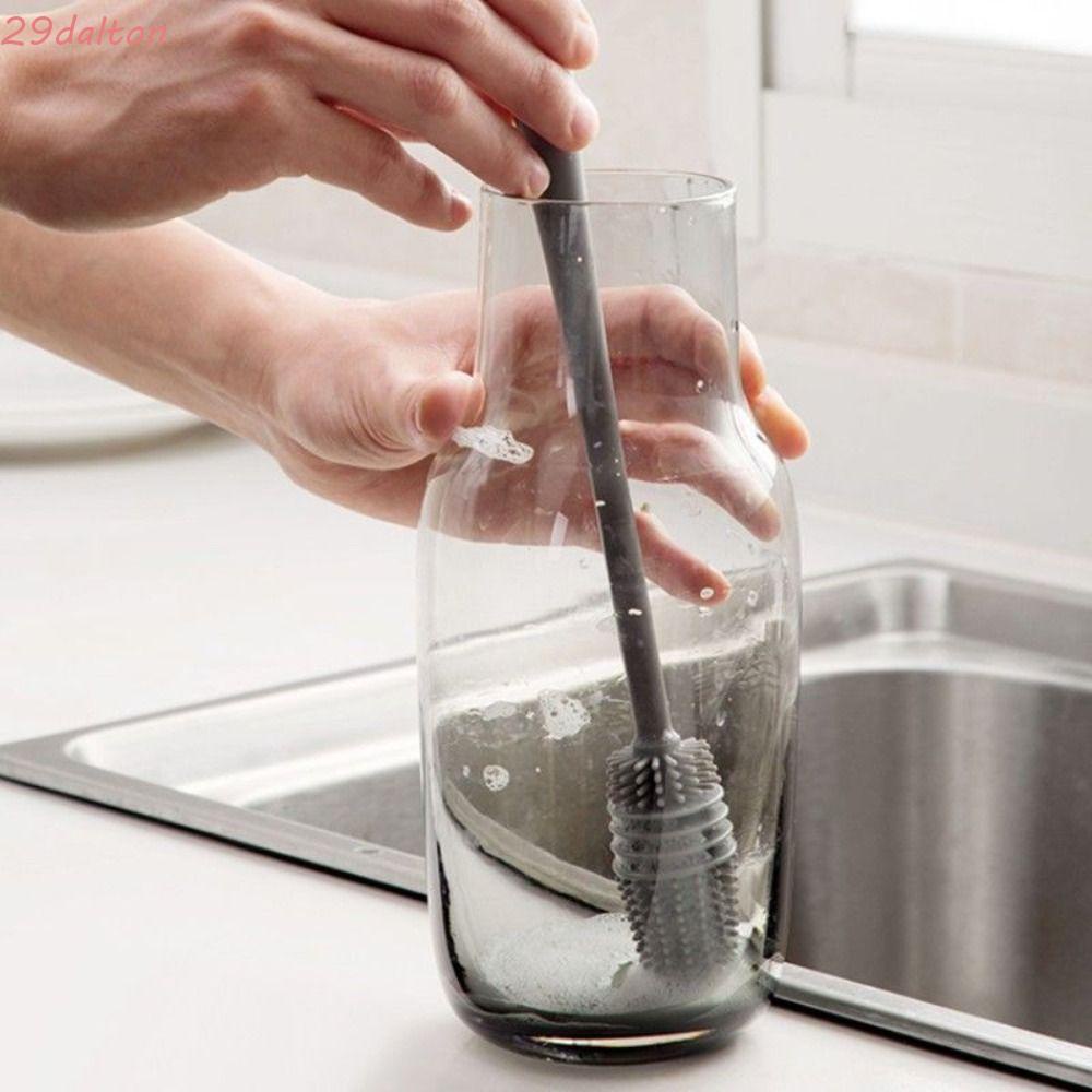 Dalton silicone cup brush, thuận tiện không có dead-end glass cup wash brush, dụng cụ làm sạch đa chức năng long-handled quick silicone milk bottle brush chai uống