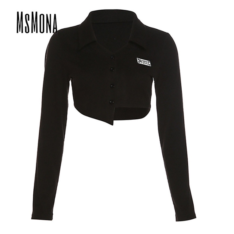 Áo Thun Tay Dài Cổ Bẻ Màu Trơn Thời Trang 2023 Dành Cho Nữ