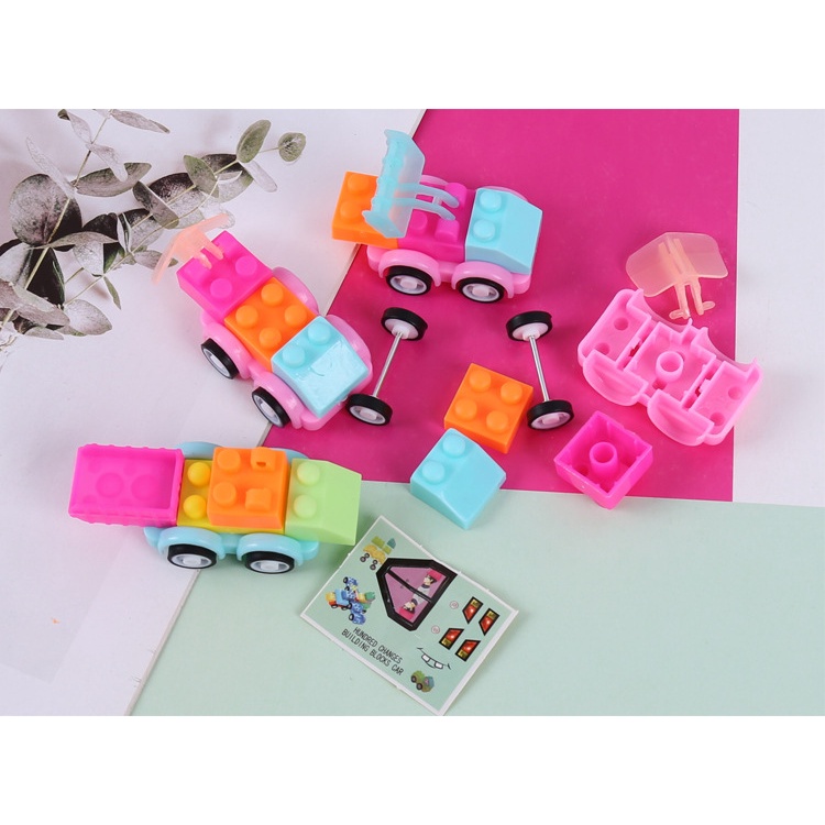 Đồ Chơi Lắp Ráp Mô Hình Xe Hơi Hoạt Hình Mini Dễ Thương