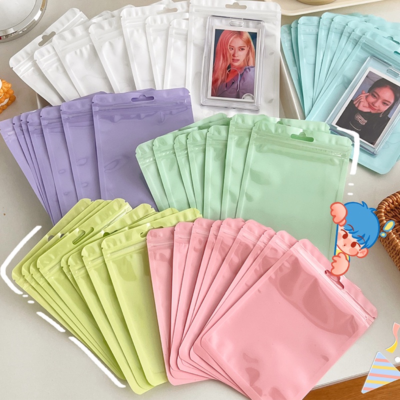 Set 10 Túi Đựng Bánh Macaroon Trong Suốt Tiện Lợi Túi lưu trữ nhỏ