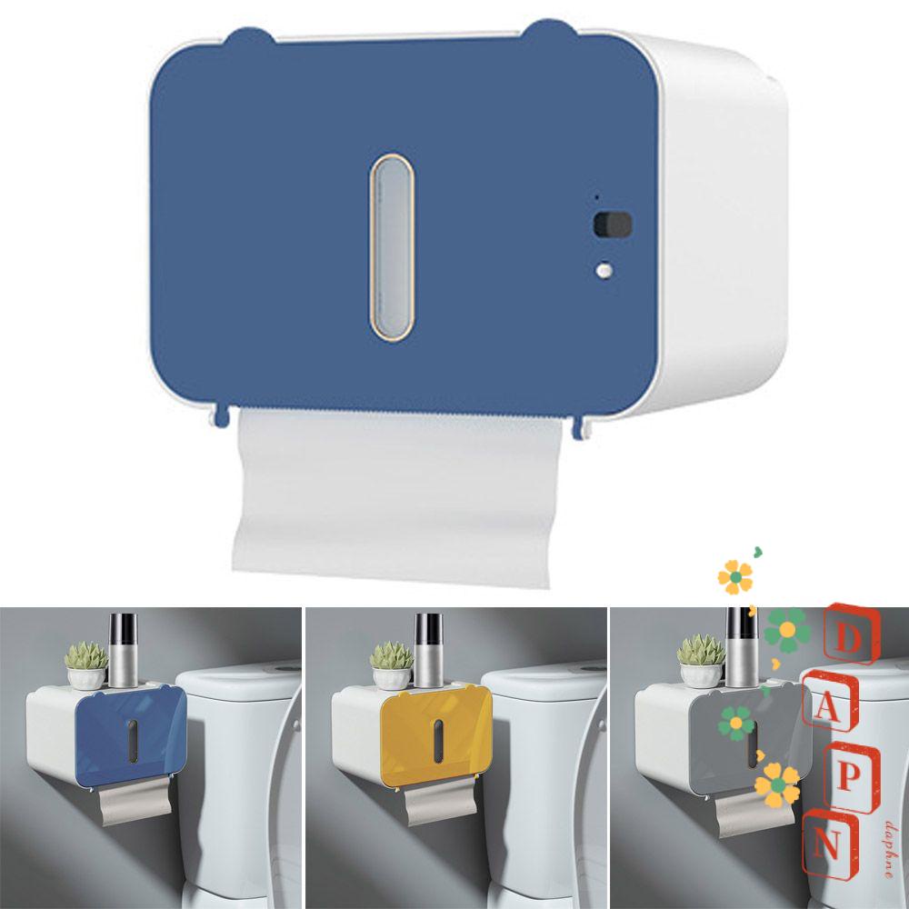 Giá Đỡ Cuộn Giấy Vệ Sinh Tự Động Đa Năng Chống Nước Không Cần Đục Lỗ Sạc USB