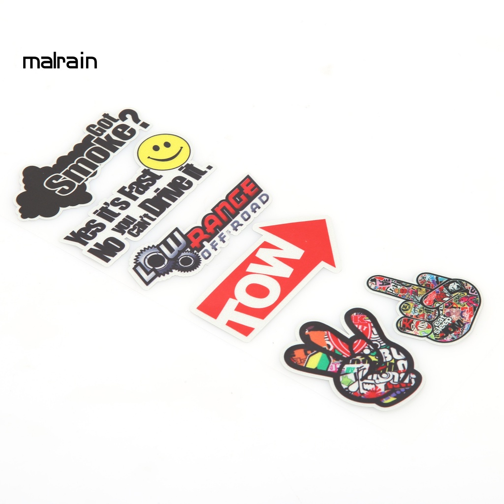 Bộ 5 Đề Can Nhiều Màu Sắc Dễ Lắp Đặt Trang Trí Nón Bảo Hiểm Xe Mô Tô