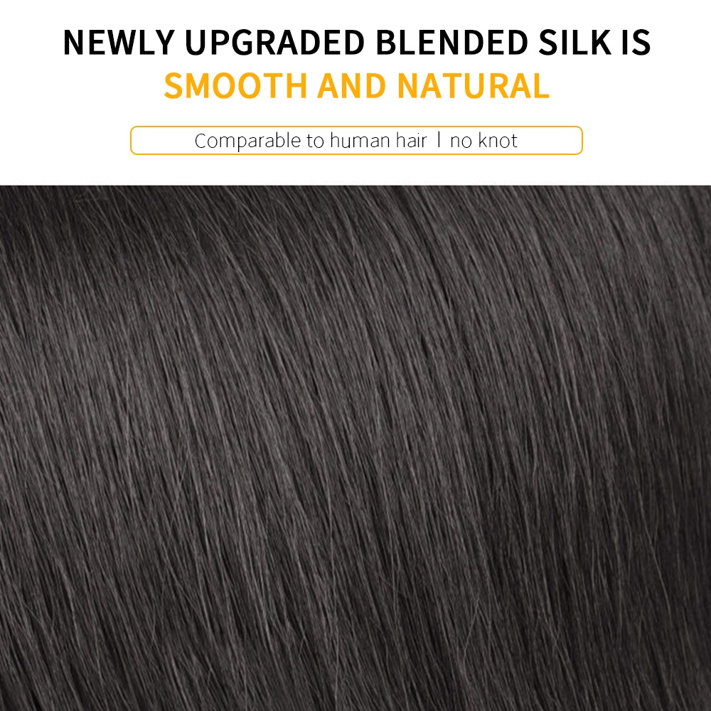 Tóc Mái Giả Màu Đen Có Thể Tái Sử Dụng Kẹp Tóc Mái Giả