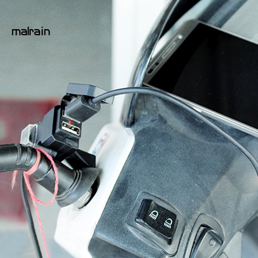 Tẩu Sạc Điện Thoại Hai Cổng USB 1.5 / 2A Chống Thấm Nước Dành Cho Xe Mô Tô