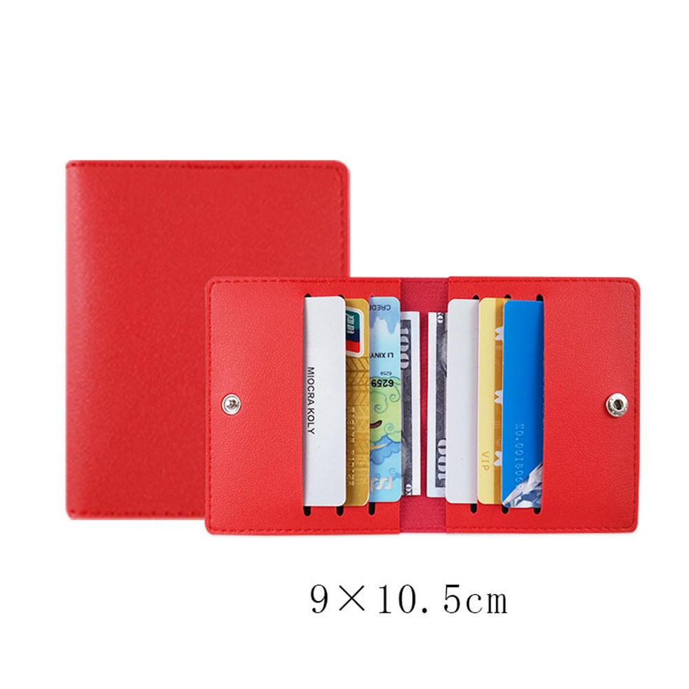 Ví Da PU 10.5 * 9cm Có Ngăn Đựng Thẻ Dành Cho Nam Và Nữ