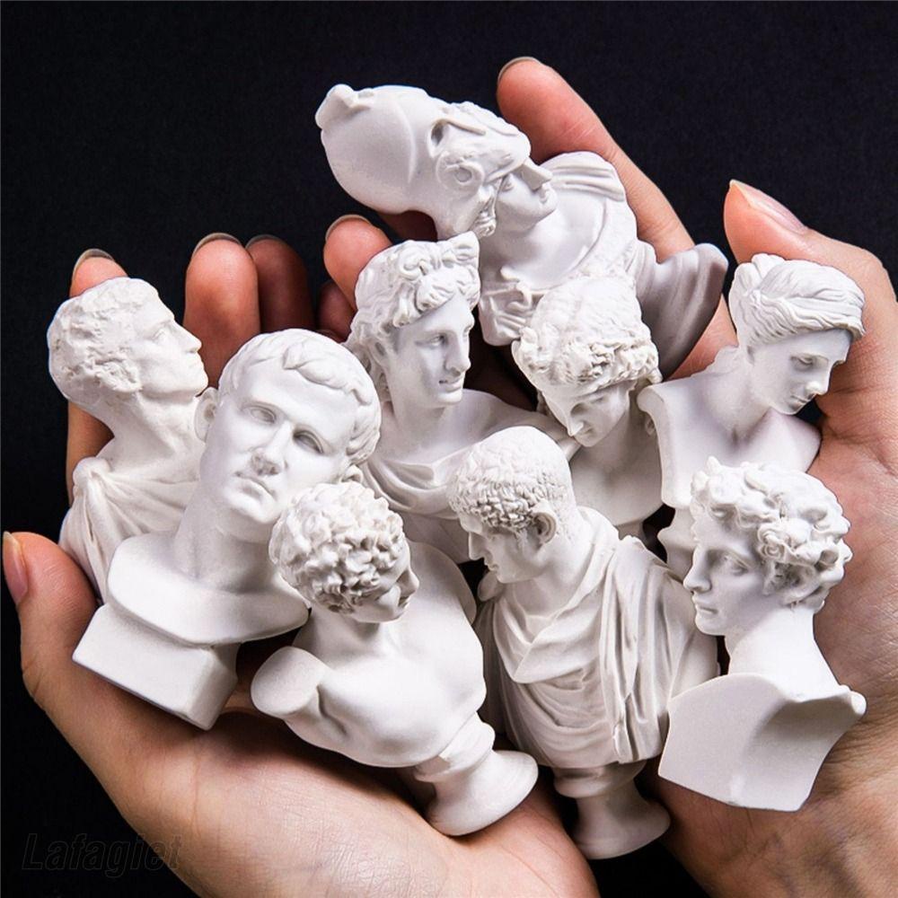 Darnell Tượng Chân Dung Gypsum Mini Phong Cách Bắc Âu Tinh Tế Dễ Lau Chùi Trang Trí Bàn Làm Việc Hy Lạp