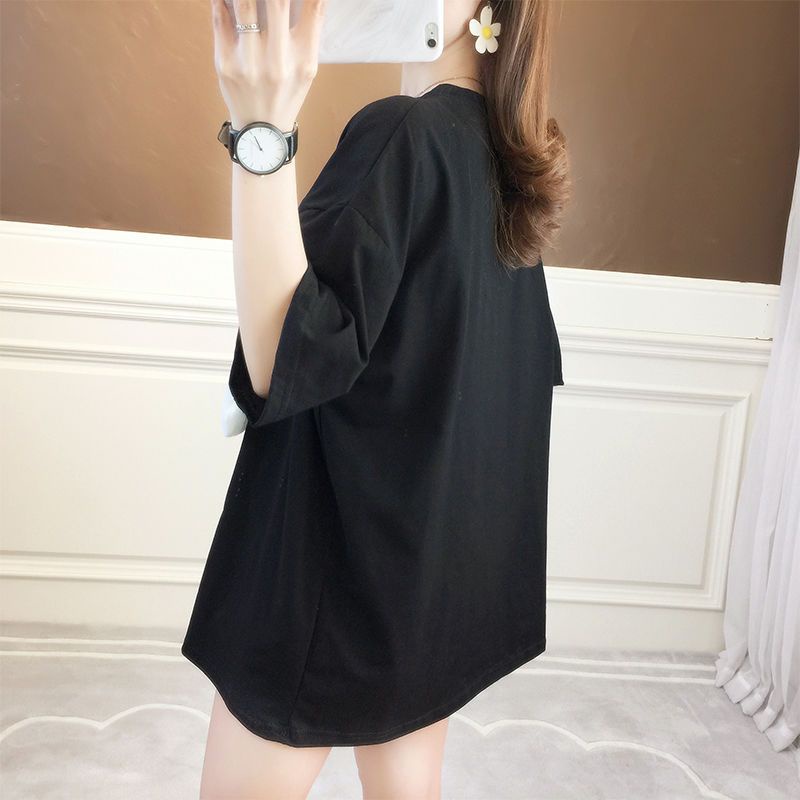 Áo Thun Ngắn Tay Dáng Rộng Dễ Phối Đồ Thời Trang Mùa Hè Hàn Quốc