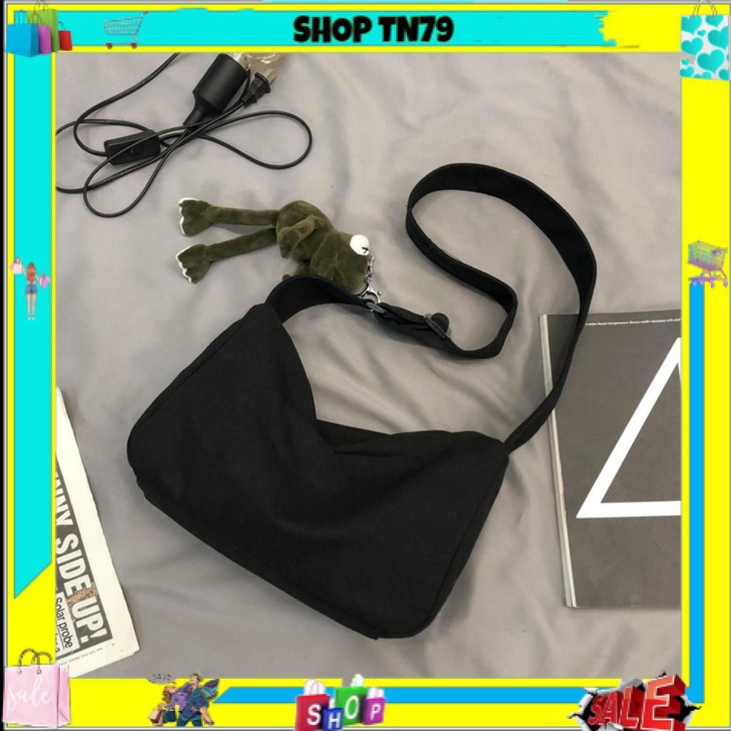 TÚI TOTE ĐEO CHÉO THỜI TRANG VẢI CANVAS PHONG CÁCH ULZZANG ĐỂ SÁCH A4 CV-604