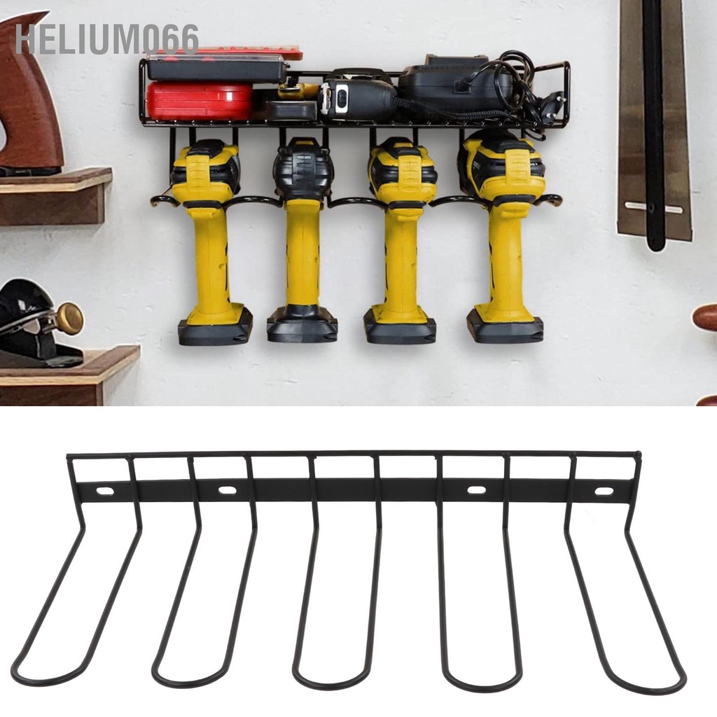 Helium066 Bộ tổ chức dụng cụ điện đa năng Giá đỡ máy khoan treo tường hạng nặng có thể tháo rời cho nhà để xe