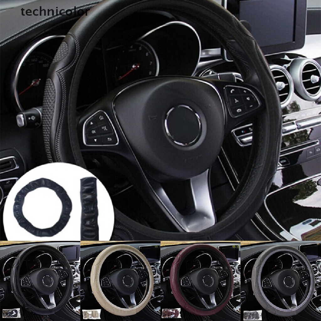 Bọc Vô Lăng Xe Hơi Bằng Da Chống Trượt Thoáng Khí 38cm TYG