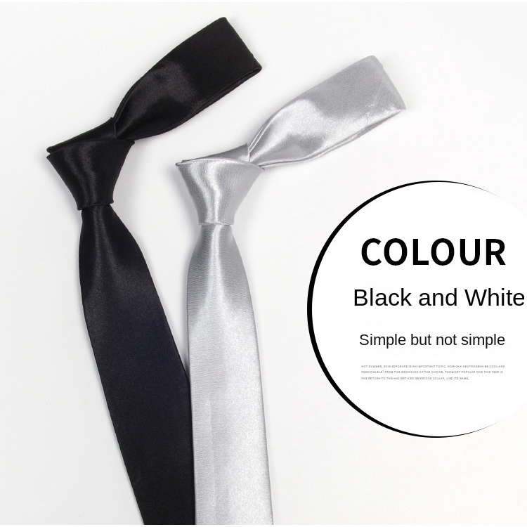 Cà Vạt Bản Hẹp 5cm Màu Sắc Thanh Lịch Cho Nam