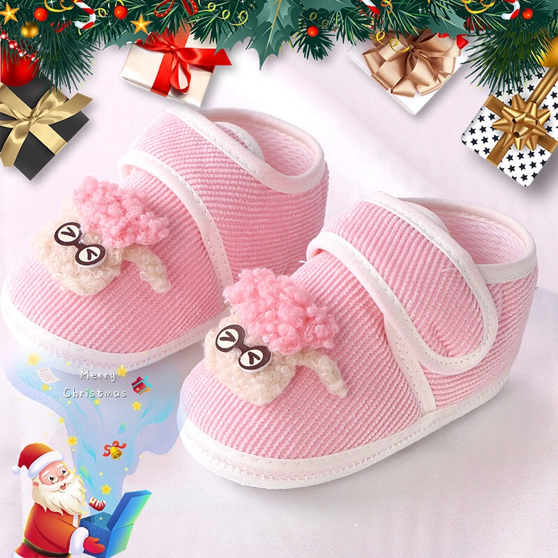 Giày Sneaker Đế Phẳng Chống Trượt Thoáng Khí Mềm Mại Hình Ngôi Sao Dễ Thương Dành Cho Bé Trai Gái Sơ Sinh