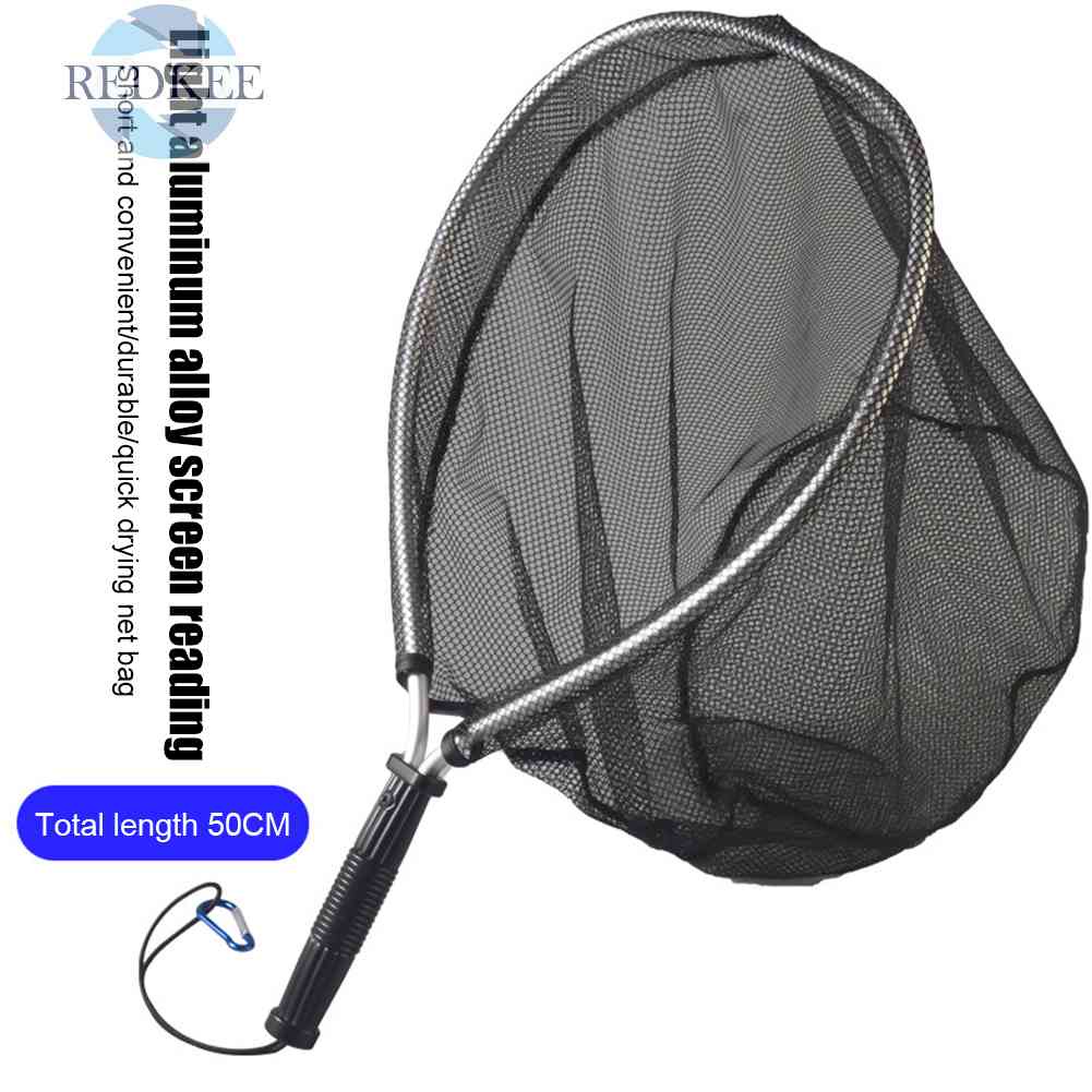 Lưới Bắt Cá 50cm Bằng Hợp Kim Nhôm Có Thể Gập Lại