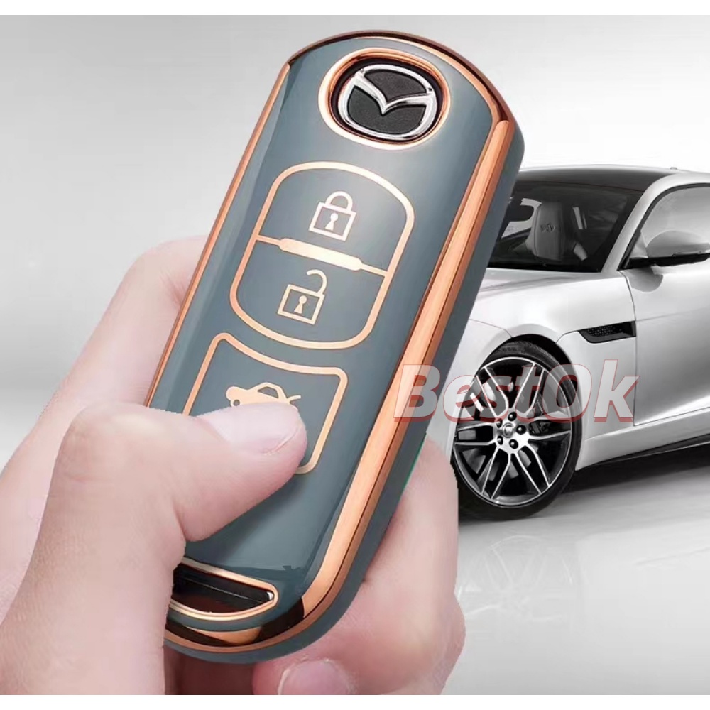 Vỏ Chìa Khóa 2 / 3 / 4 Nút Cho Xe Mazda 2 3 6 Axela Atenza CX-5 CX5 CX-7 CX-9 2014~17