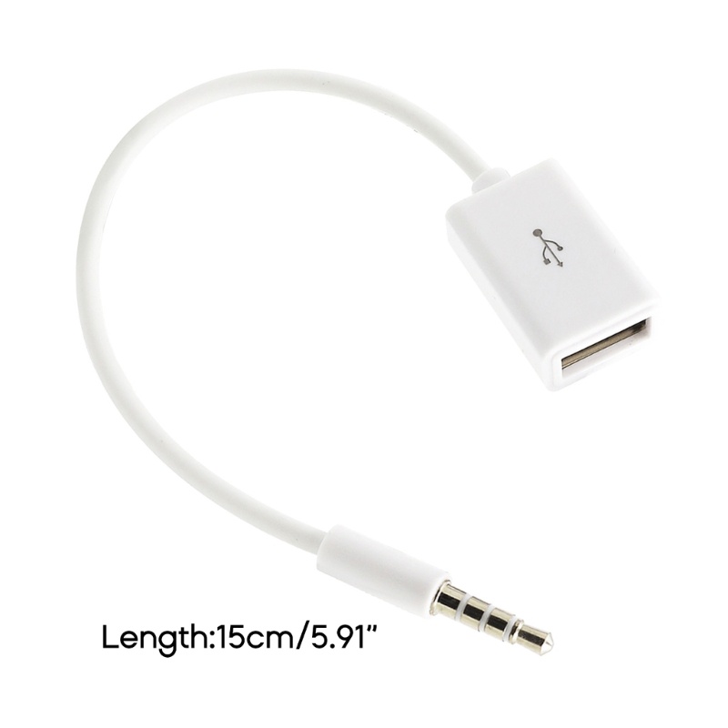 Dây Cáp Chuyển Đổi Cổng 3.5mm Đực Sang USB Cái Với Giắc AUX 3.5mm