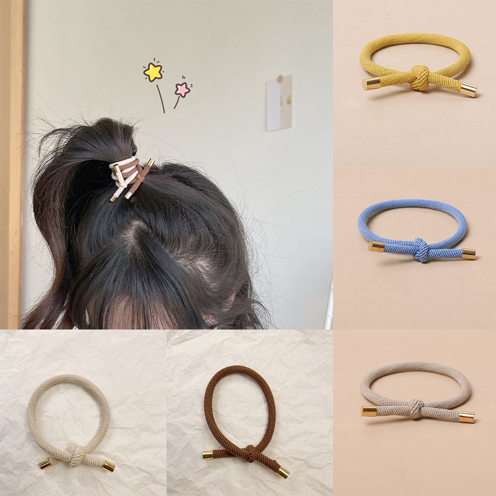 Dây Cột Tóc Đuôi Ngựa Co Giãn Thiết Kế Đơn Giản Thời Trang Cho Nữ