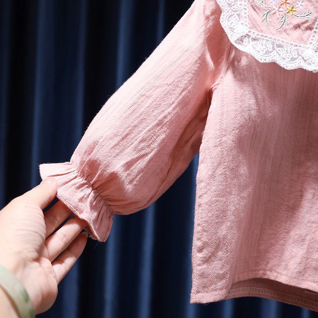 Áo Sơ Mi Dài Tay Phong Cách Thời Trang Xuân Thu Cho Bé Gái