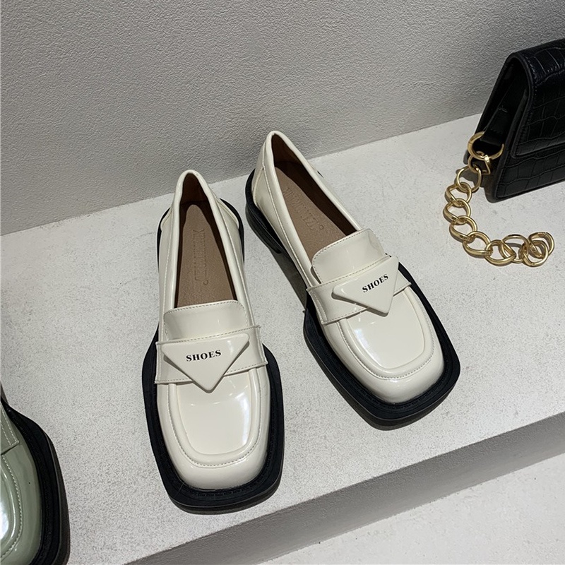 Giày Búp Bê Đế Dày Phong Cách retro Anh Quốc Cho Nữ