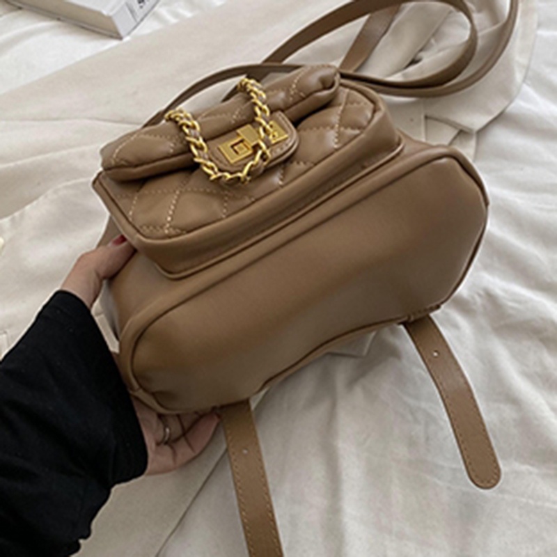 Ba Lô Dây Rút mini Mềm Mại Có Khóa Hình Thoi Thời Trang Cho Nữ