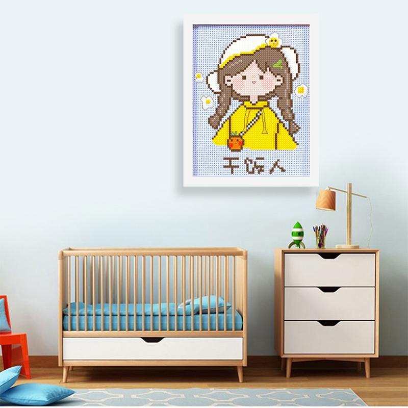 Bộ Tranh Thêu Chữ Thập 20 * 25cm Tự Làm Hình Cặp Đôi Xinh Xắn