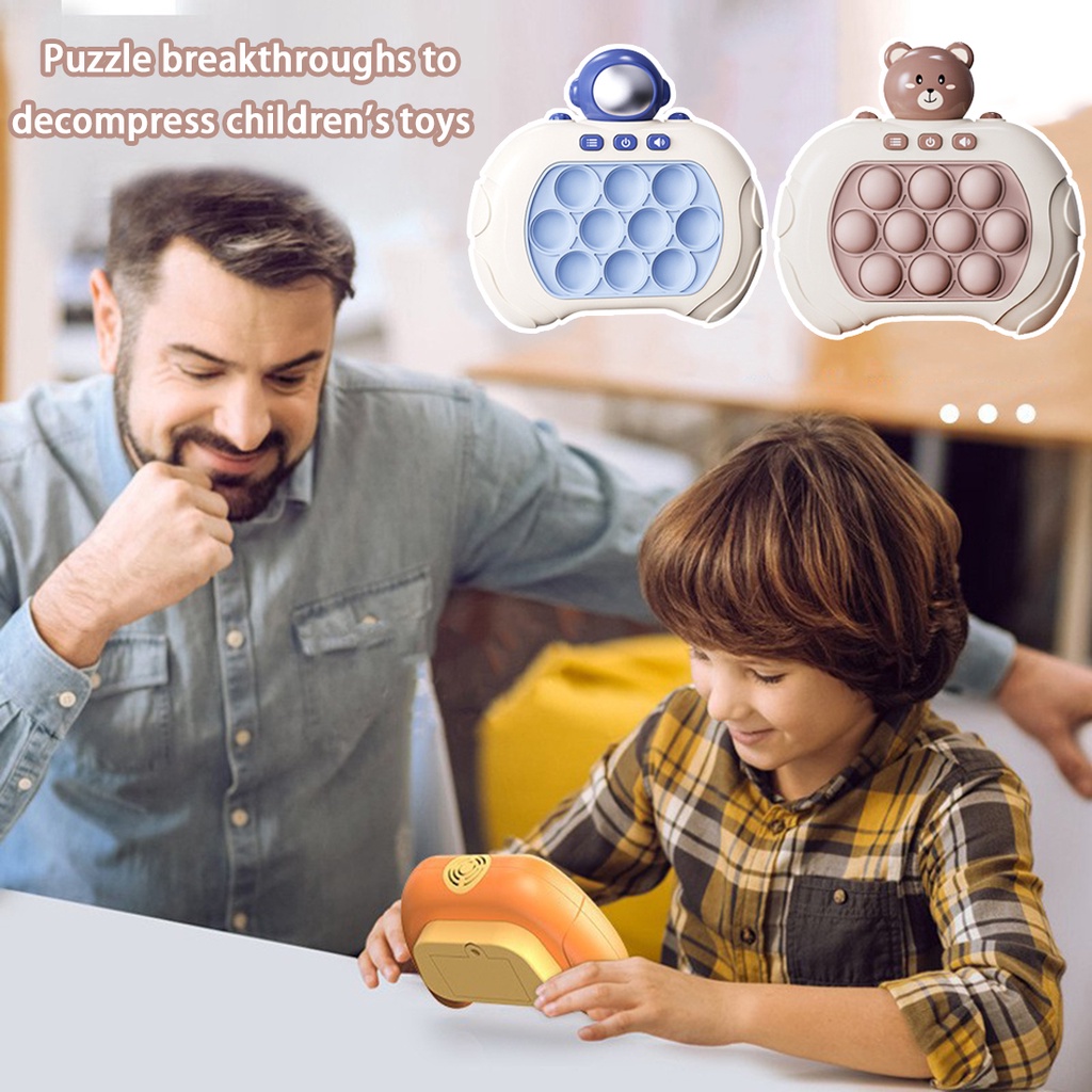 Máy Chơi Game Mới 2023 Pop It Đẩy Bong Bóng slime Có Đèn LED Giúp Giảm Căng Thẳng Đồ Chơi Cho Trẻ Em