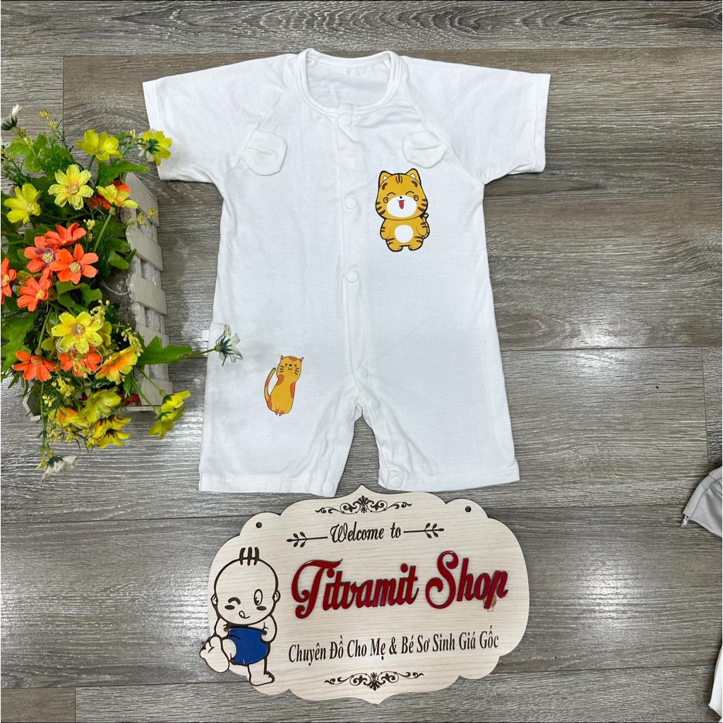 Body đùi thun lạnh hình mèo cho bé trai bé gái