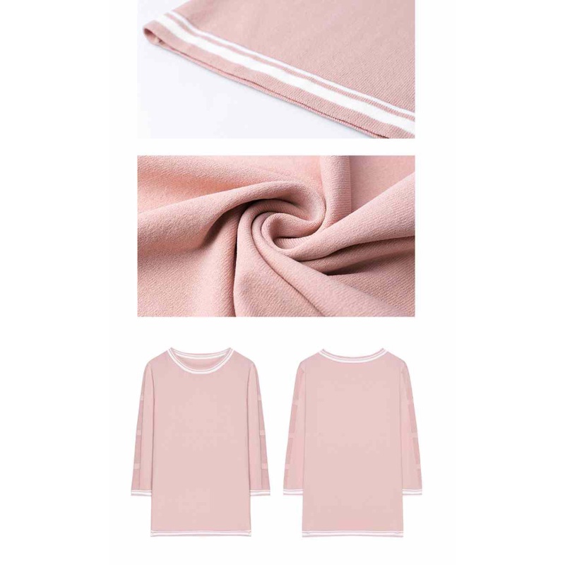 Áo Thun Tay Lửng Dáng Rộng Bằng Lụa Lạnh Mỏng Màu Trơn Thời Trang Mùa Hè Hàng Mới Dành Cho Bạn Nữ