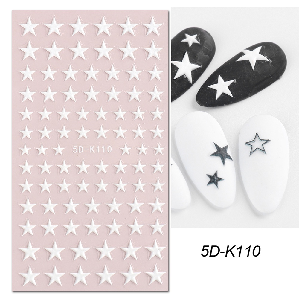 Miếng Dán Trang Trí Móng Tay 5D Dập Nổi Họa Tiết Hoạt Hình Dễ Thương