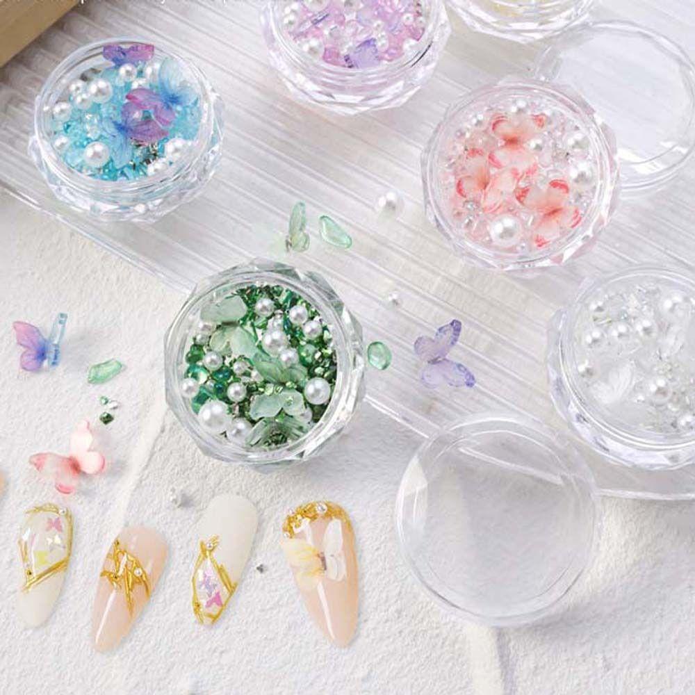 Phụ Kiện Trang Trí Móng Tay Hình Bướm Kiểu Hàn Quốc Xinh Xắn