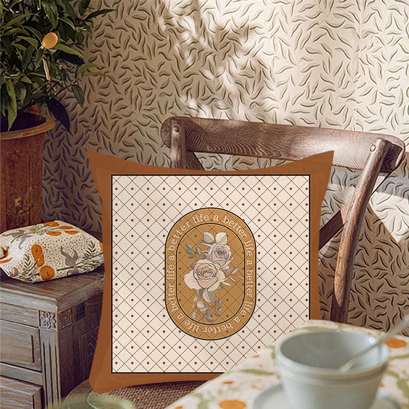 Vỏ Gối Đơn Giản Phong Cách Retro Bắc Âu Trang Trí Nội Thất