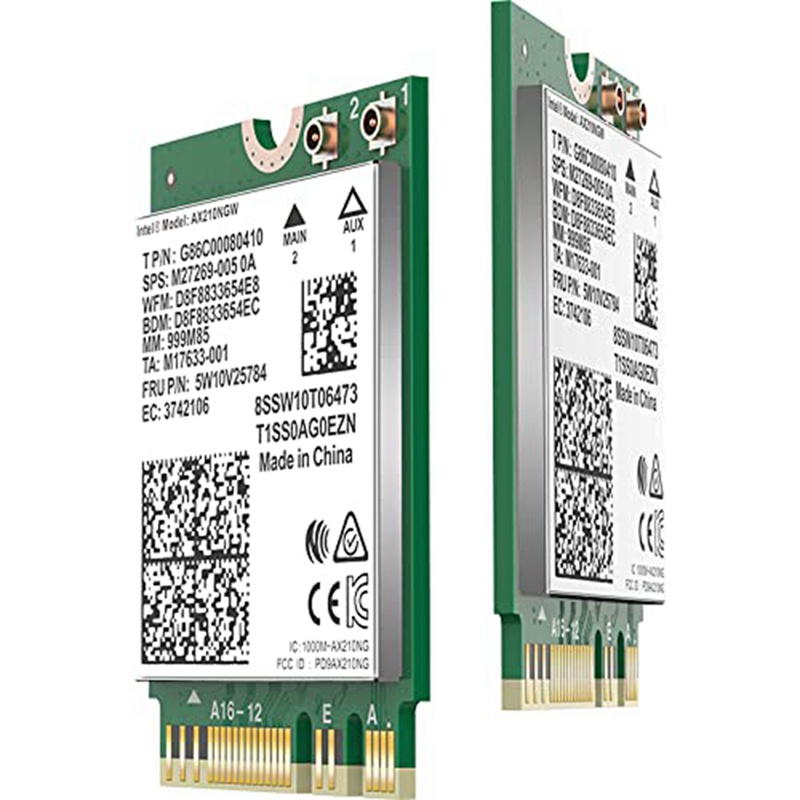 Mô Đun WiFi Không Dây AX210NGW 6E 11AX 6GHz + Bộ Chuyển Đổi Mạng Ba Băng Tần + Bluetooth 5.2