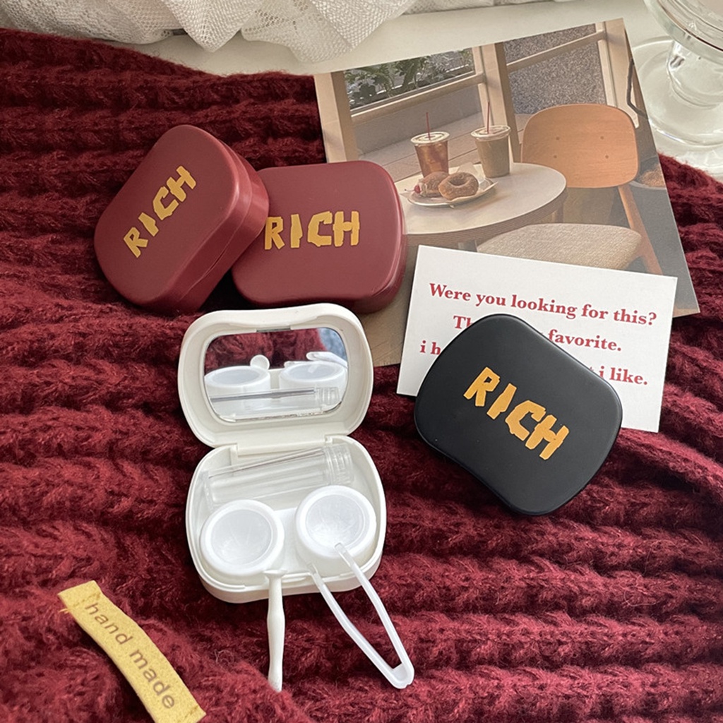 Hộp Đựng Kính Áp Tròng Màu Sắc Vintage Tiện Dụng Mang Theo Du Lịch Cho Nam Và Nữ dreamdiary