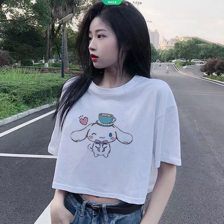 Áo Thun Tay Ngắn Dáng Rộng In Hoạt Hình Cinnamoroll Tom Kiểu Hàn Quốc Thời Trang Mùa Hè 2023 Cho Nữ