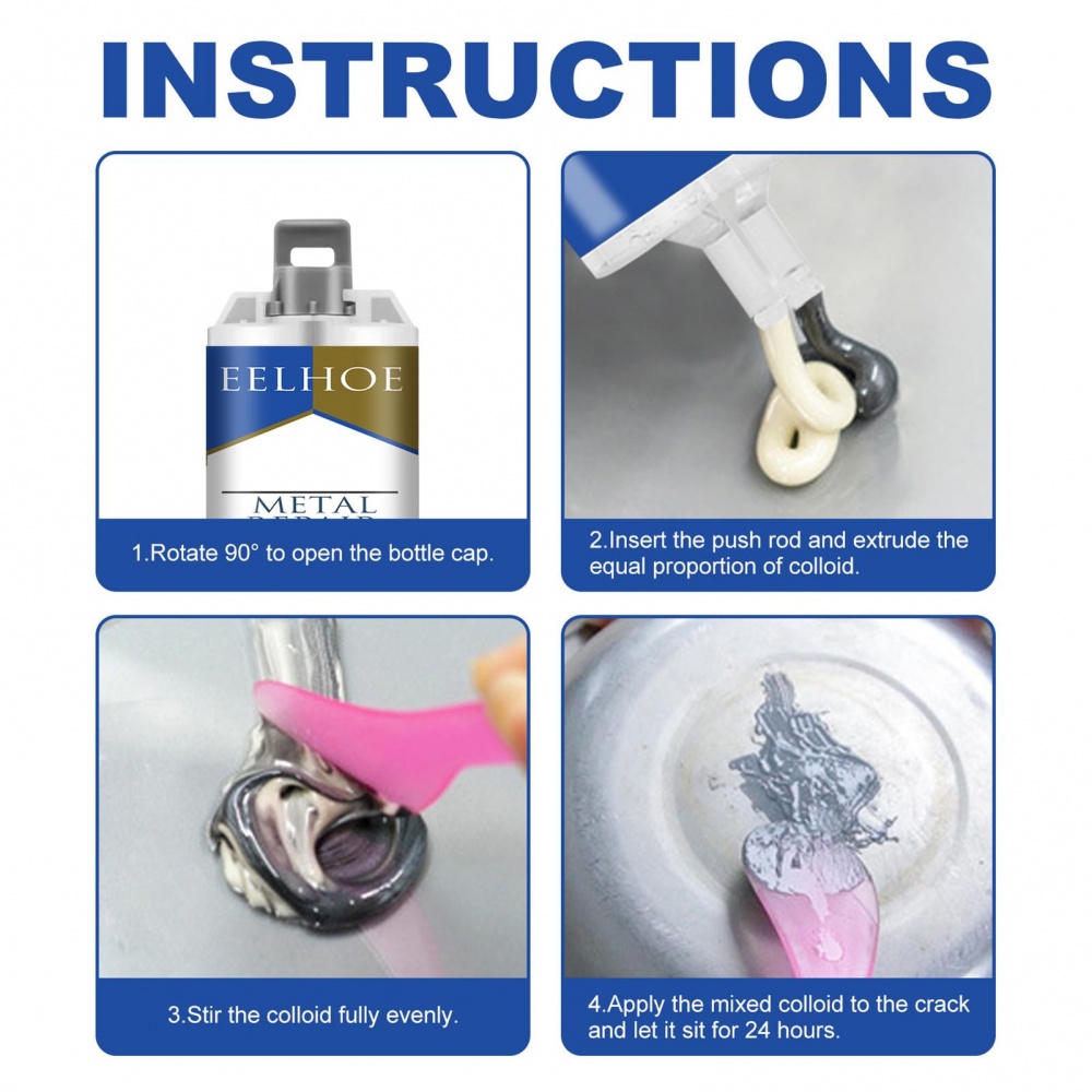 Keo Sửa Chữa Kim Loại Chịu Nhiệt Độ Cao 2 Trong 1