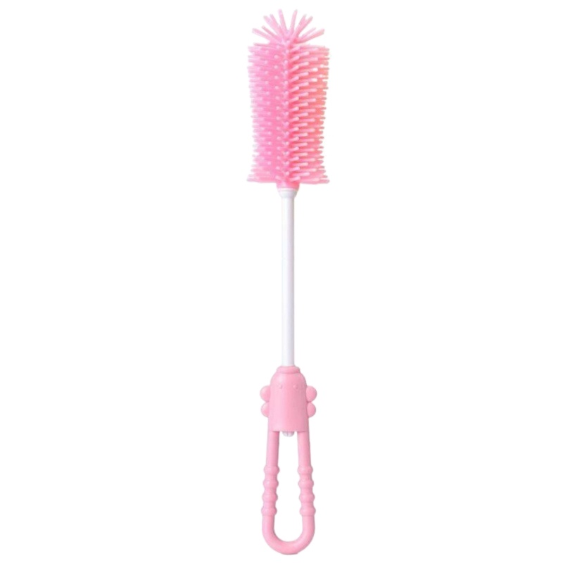 Bàn Chải Silicone Vệ Sinh Bình Sữa Em Bé Tiện Dụng