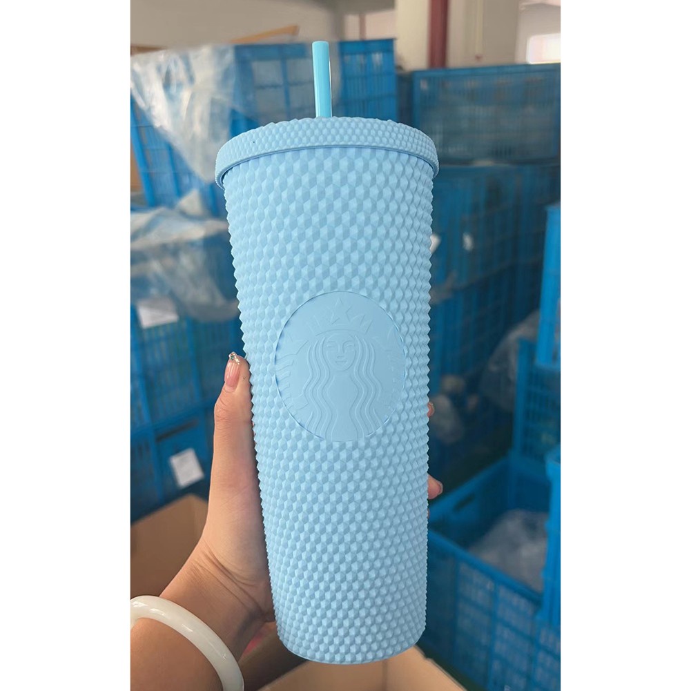 Ly Uống Nước Starbucks Hình Trái Sầu Riêng Có Ống Hút Kim Cương Có Thể Tái Sử