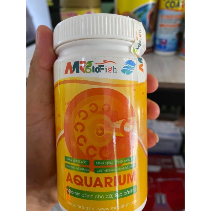 Vitamin C Aquarium Mr Bio Fish 120gr - Mr Bio Vitamin C Chuyên Dụng Cho Bể Cá Cảnh