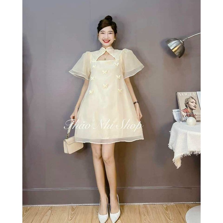ĐẦM BABYDOLL BƯỚM XINH TAY CÁNH TIÊN