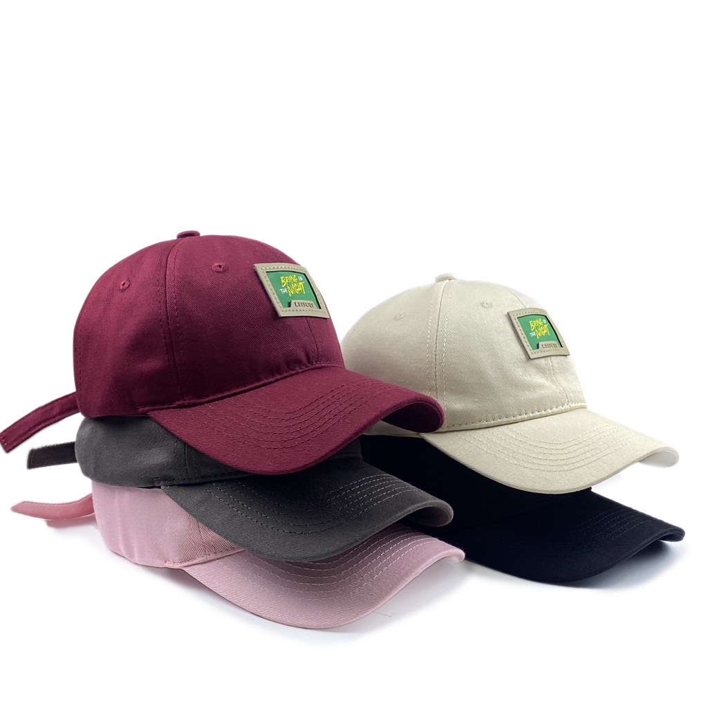 LINJW Mũ Lưỡi Trai Cotton Mềm Màu Trơn Thêu Chữ Thời Trang Mới 2023 Cho Nữ
