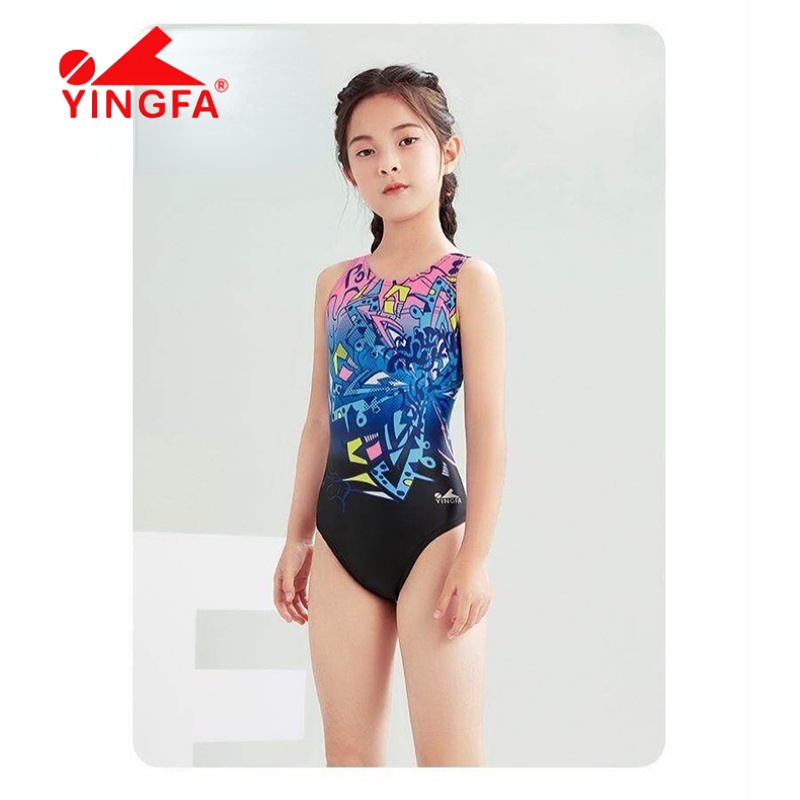 Bộ bơi liền chống nắng bé gái YINGFA 717